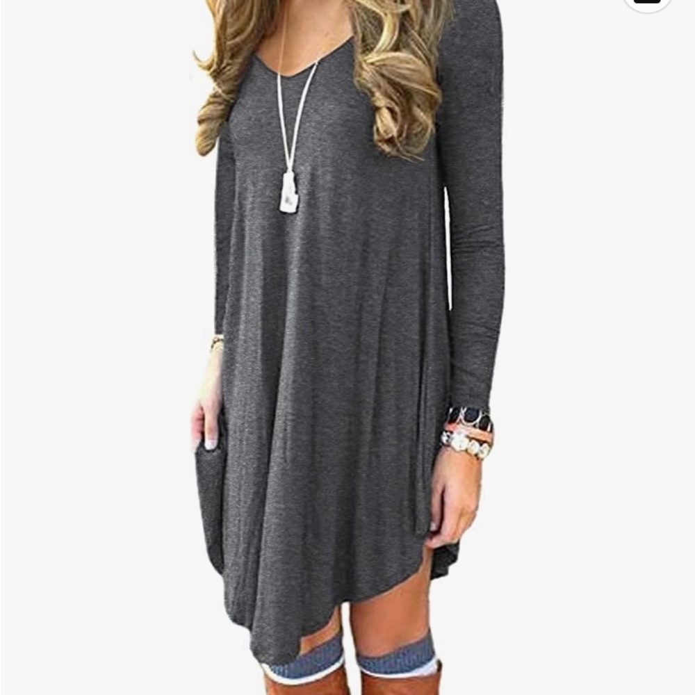 Thin casual dress (blue not gray)